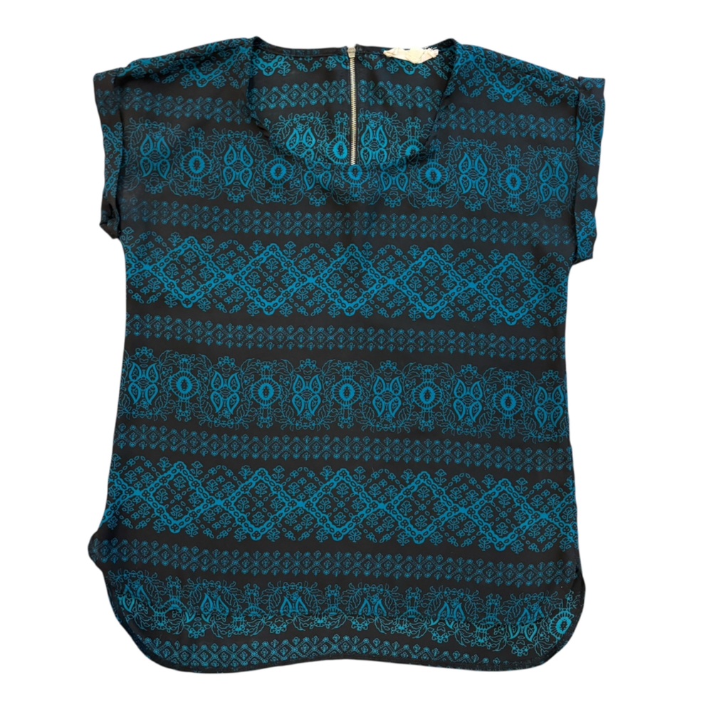 Pink Republic Black and Blue Stylish Top